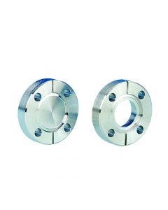 DN25CF, 54mm (22.25 x 25.65mm), 2.125" (.875" x 1.01"), Del-Seal Mini ConFlat Flange, Non-Rotatable, Tapped, 304ss