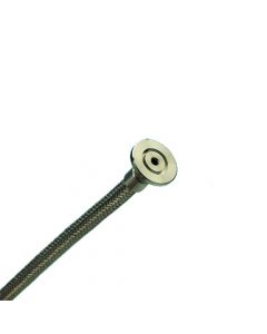 Braided Flexible Stainless Steel Hose, NW16, .25" Tube OD, 24" Long, Thin Wall                         