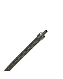 Braided Flexible Stainless Steel Hose, 3/8 Weldable End, 8" Long, Thin Wall                                      