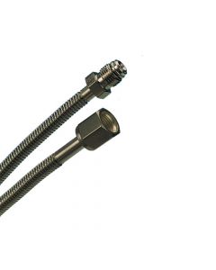 UnBraided Flexible Stainless Steel Hose, 1/4 VCR, Male to Female, 36" Long, Thin Wall       