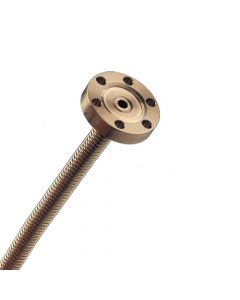 UnBraided Flexible Stainless Steel Hose, 1.33",.38" Tube OD, 24" Long, Thin Wall                         