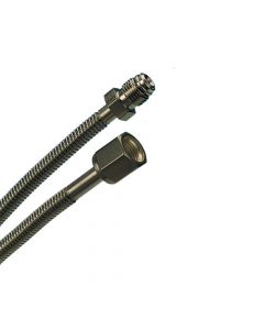 UnBraided Flexible Stainless Steel Hose, 3/8 Male VCR, 8" Long, Thin Wall       
