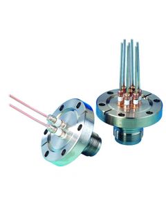 9142001, Multipin Feedthrough, 2 Pins, .092" (2.3mm) Diameter Conductors. 2.75" (DN40 CF) Conflat Flange