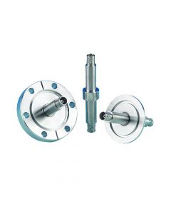BNC Coaxial Feedthrough, 1-Pin, Grounded Shield, Double Ended, 1.33" CF (DN16 CF) Conflat Flange