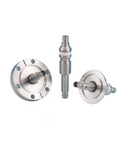 9212011, BNC Coaxial Feedthrough, 1-Pin, Floating Shield, Double Ended, 1.33" CF (DN16 CF) Conflat Flange