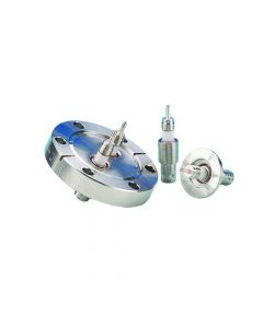 SHV-5 Coaxial Feedthrough, 4-Pin, Exposed, Grounded Shield, 2.75" CF (DN40 CF) Conflat Flange