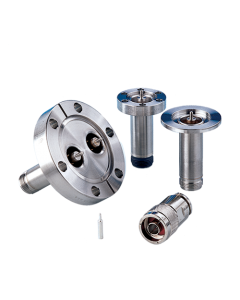 TYPE-N Coaxial Feedthrough, 2-Pin, Grounded Shield, 2.75" CF (DN40CF) Conflat Flange