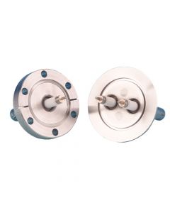 SHV-20 Coaxial Feedthrough, 1-Pin, Exposed, Grounded Shield, 1.33" CF (DN16 CF) Conflat Flange