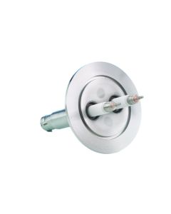 SHV-20 Coaxial Feedthrough, 2-Pin, Exposed, Grounded Shield, K200 (NW50) Kwik-Flange ISO KF, Quick Flange