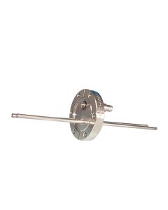 BNC-Microdot/Crystal Sensor Coaxial Feedthrough, 1 Pin, 2 Tubes, 400C, 2.75" CF (DN40CF) Conflat Flange