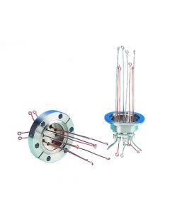 Thermocouple Feedthrough, Type T, 4 Pairs, Screw Type Connectors, 2.75" Conflat Flange