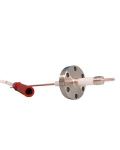 Power Feedthrough, 10KV, 25 Amps, 1 Pin, Water Cooled, 1.33" Conflat Flange 