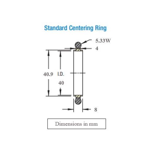 710002, Standard Centering Ring, NW40, ISO KF, Kwik Flange