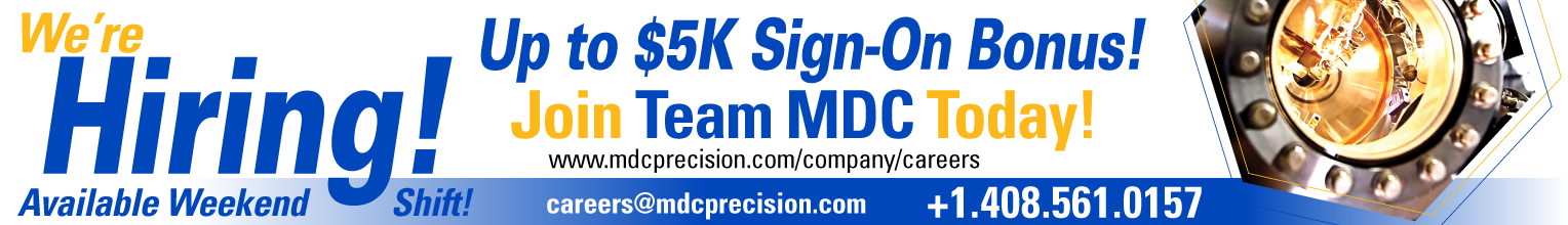 MDC Precision is Hiring - Weekend Shifts Available! Apply & Join Team MDC Today!